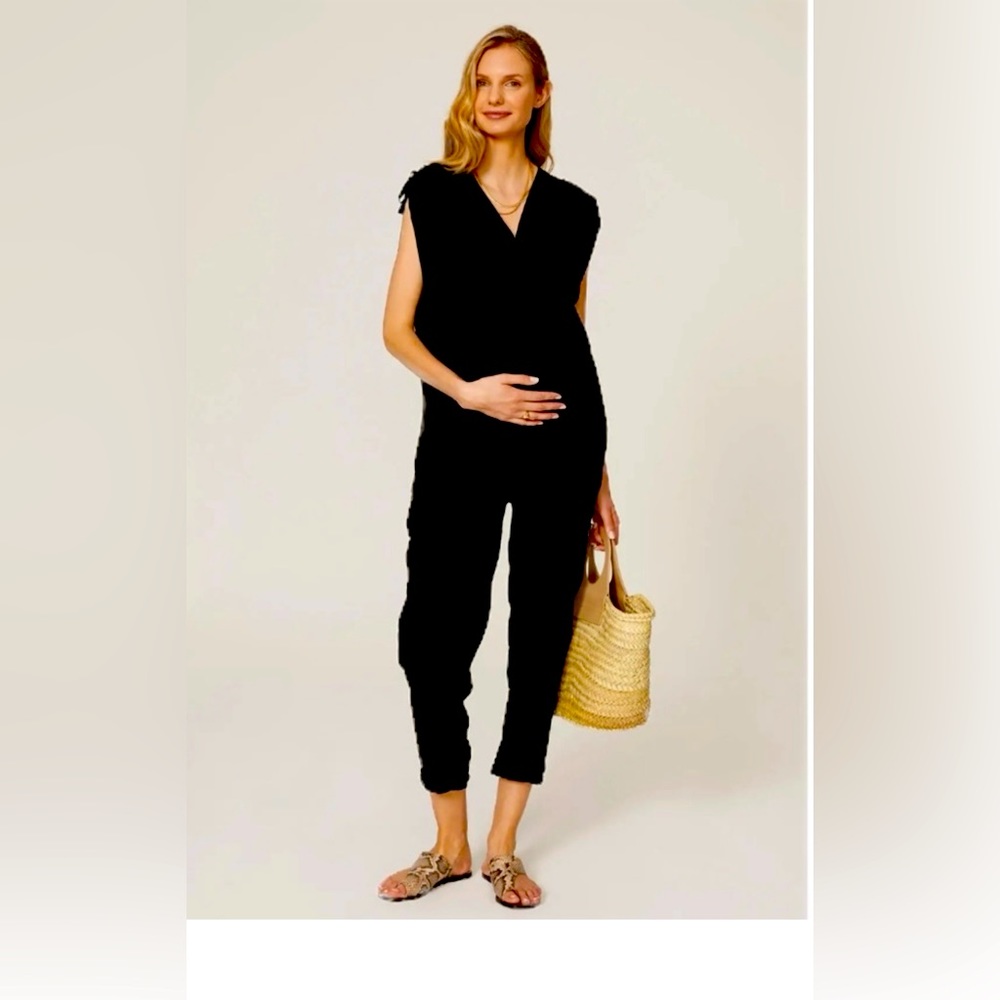 HATCH Twilight Maternity Jumpsuit EUC in Black - Size 2 Size Medium